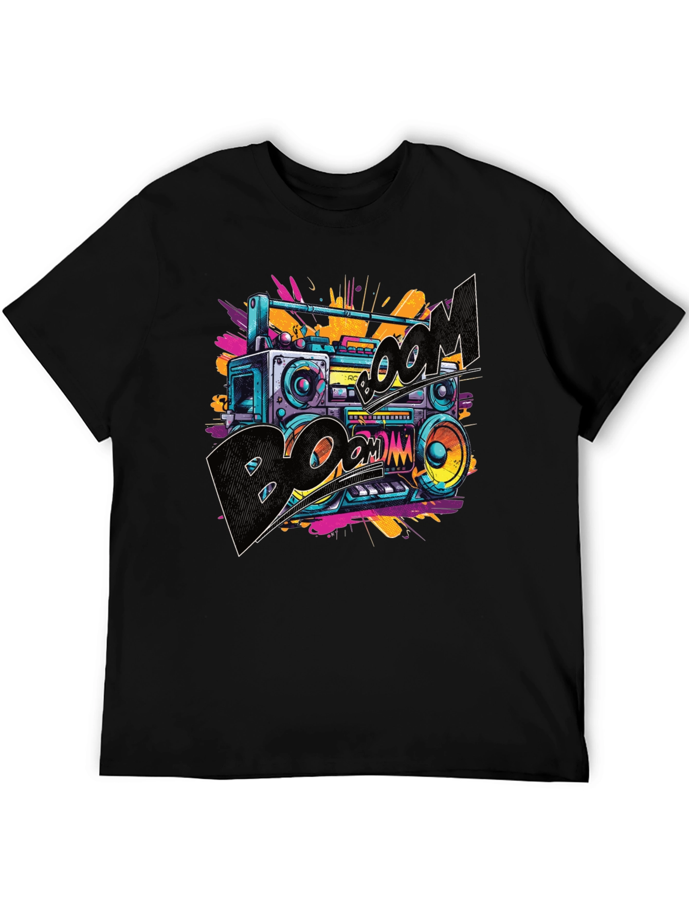 Boombox Graphic Tee - Retro Style T-Shirt