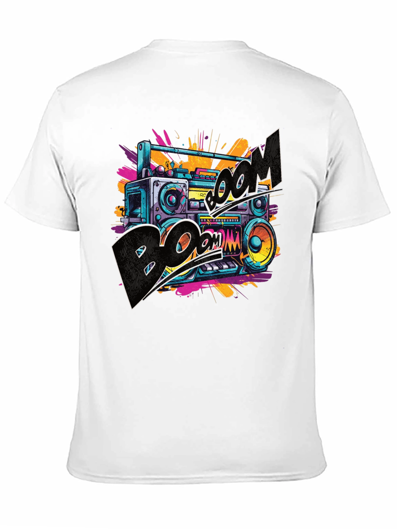 Boombox Graphic Tee - Retro Style T-Shirt