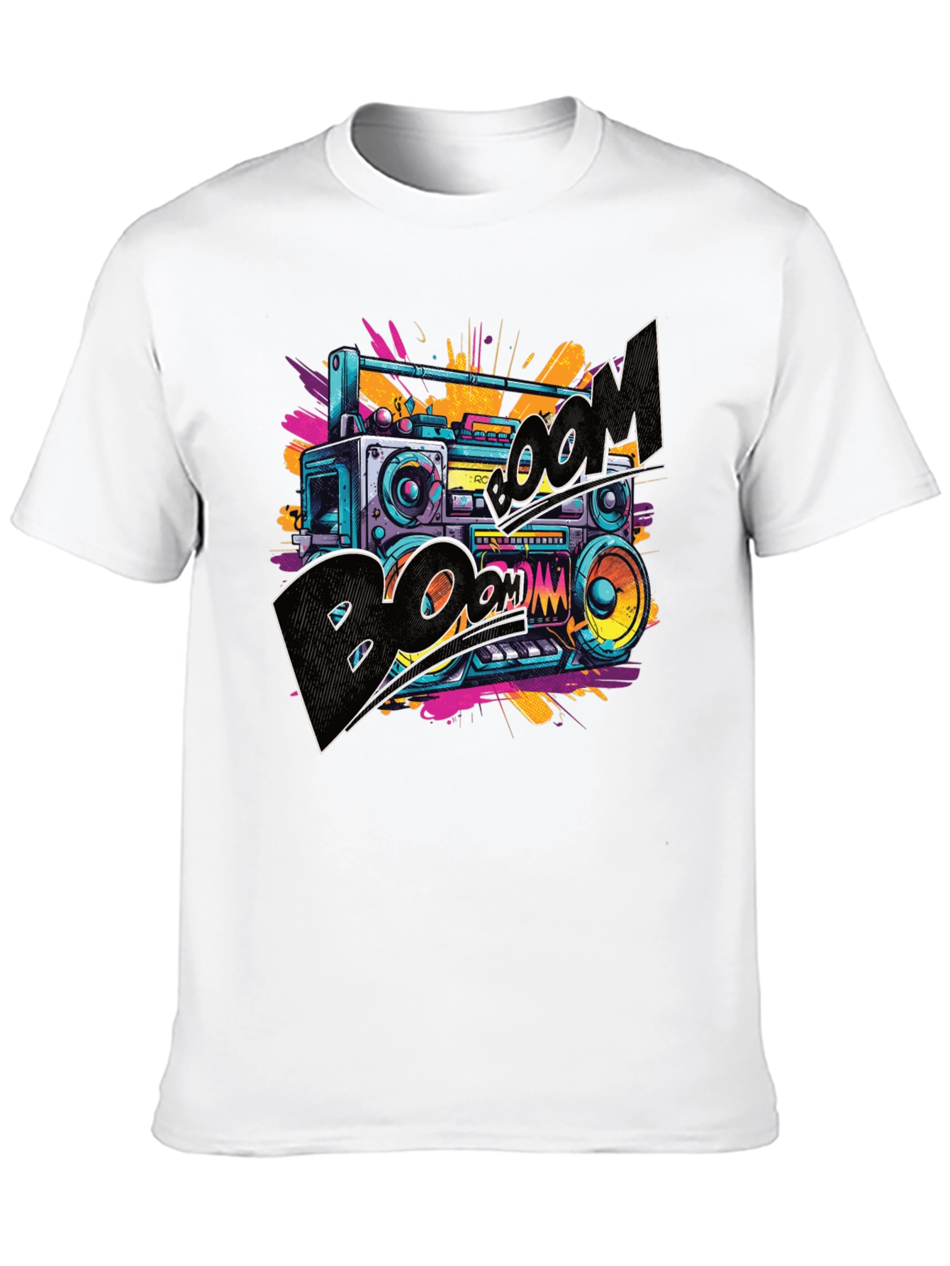 Boombox Graphic Tee - Retro Style T-Shirt