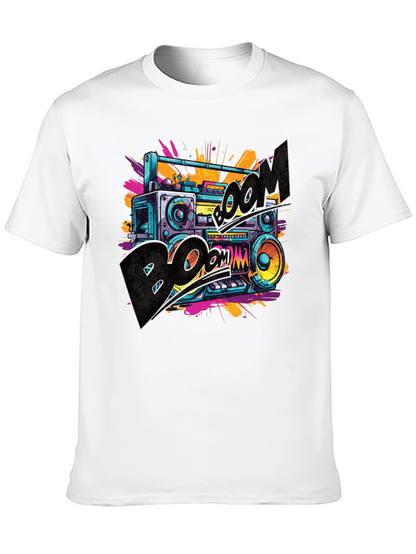 Boombox Graphic Tee - Retro Style T-Shirt