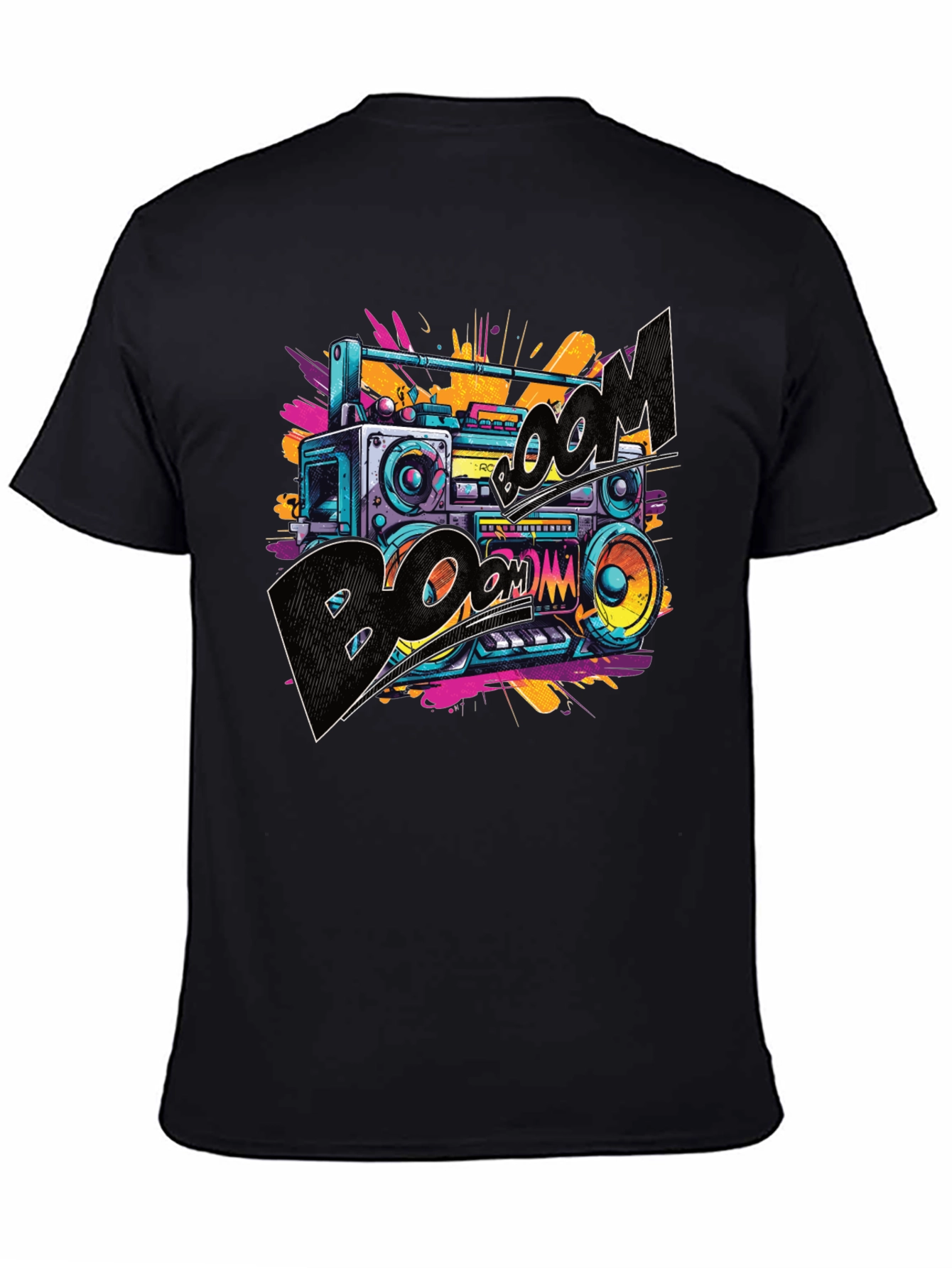 Boombox Graphic Tee - Retro Style T-Shirt