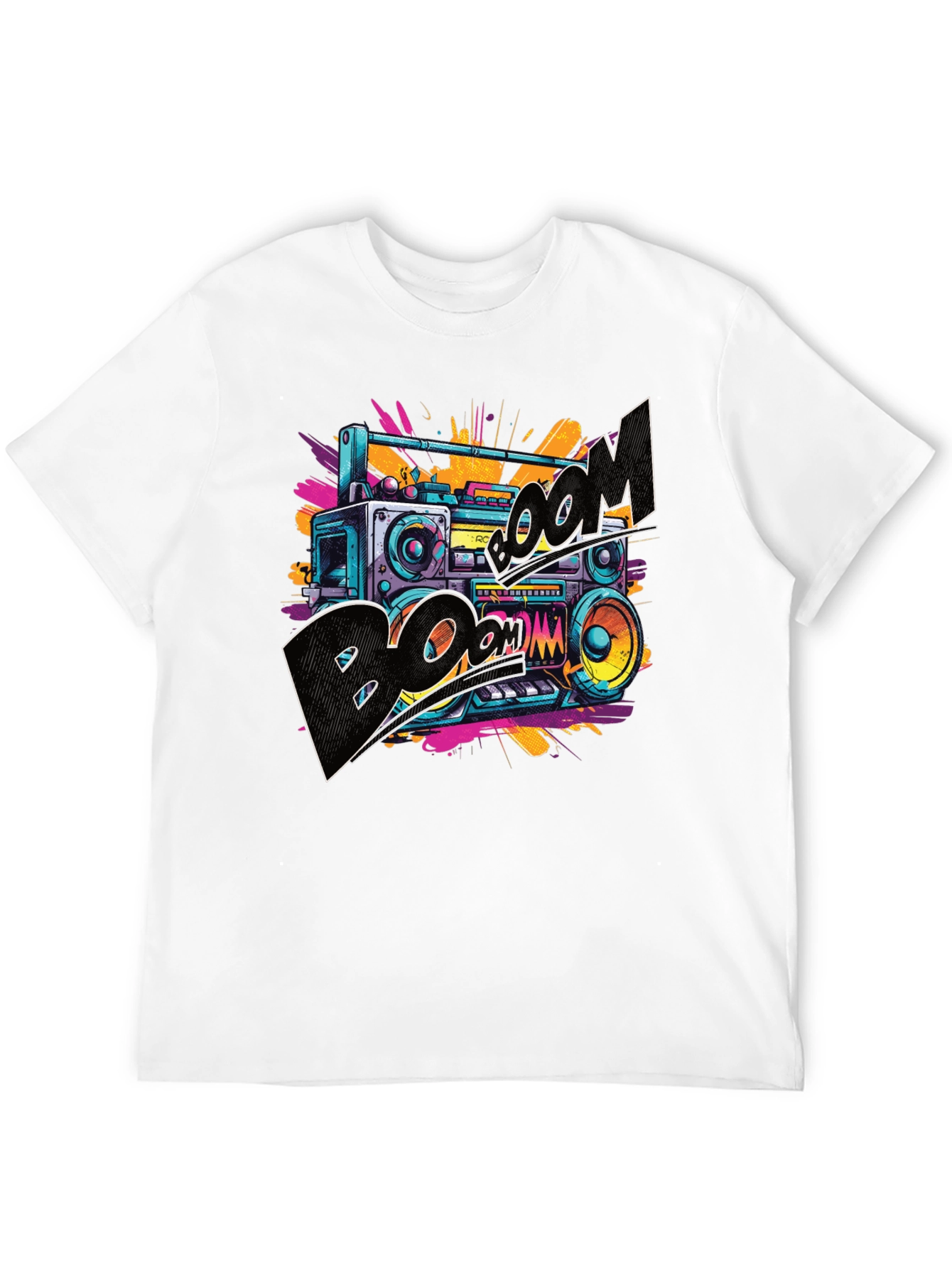 Boombox Graphic Tee - Retro Style T-Shirt