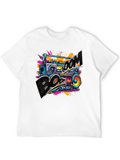 Boombox Graphic Tee - Retro Style T-Shirt