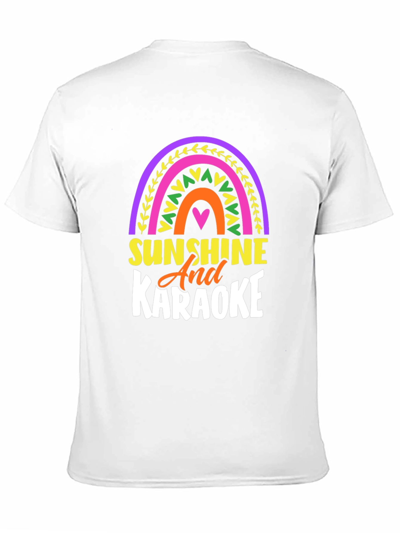 Sunshine and Karaoke T-Shirt - Fun Rainbow Design