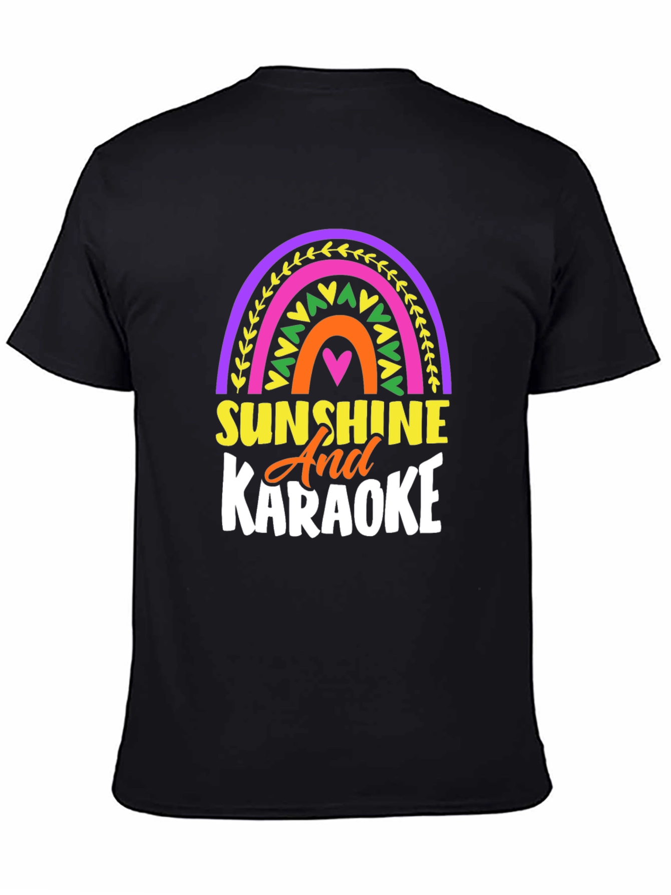 Sunshine and Karaoke T-Shirt - Fun Rainbow Design