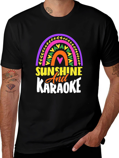 Sunshine and Karaoke T-Shirt - Fun Rainbow Design