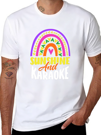 Sunshine and Karaoke T-Shirt - Fun Rainbow Design