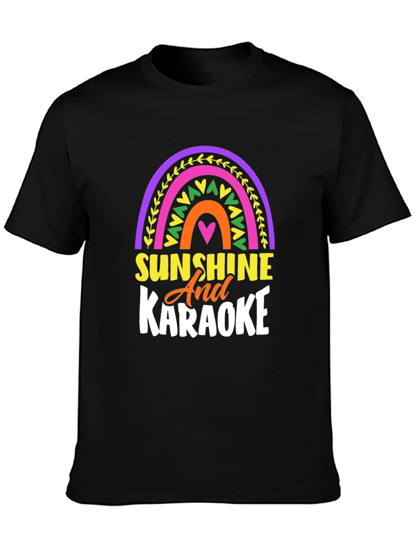 Sunshine and Karaoke T-Shirt - Fun Rainbow Design