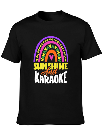 Sunshine and Karaoke T-Shirt - Fun Rainbow Design