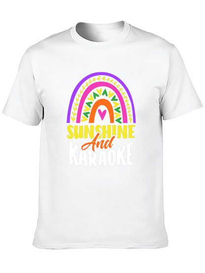 Sunshine and Karaoke T-Shirt - Fun Rainbow Design