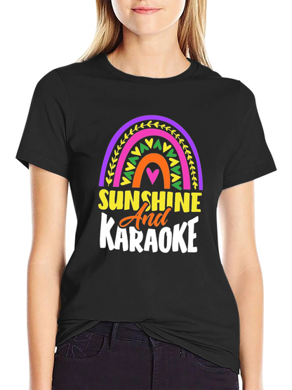 Sunshine and Karaoke T-Shirt - Fun Rainbow Design