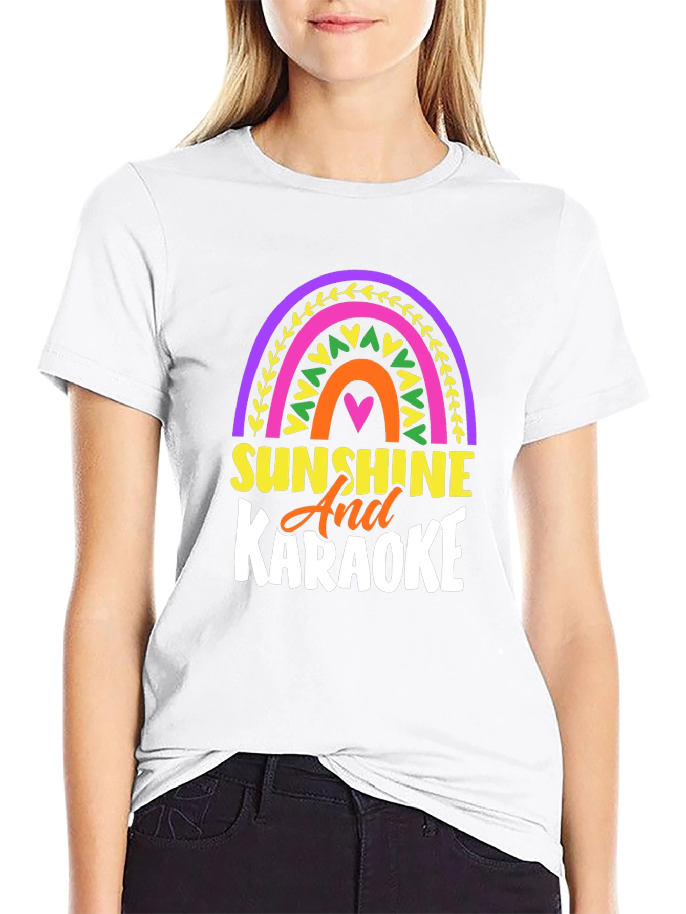Sunshine and Karaoke T-Shirt - Fun Rainbow Design