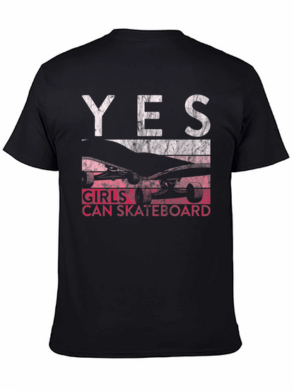 Girls Can Skateboard Graphic Tee