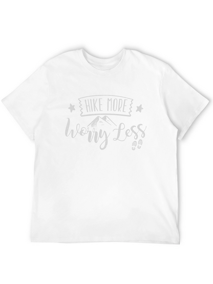 Hike More Worry Less Black Graphic T-Shirt