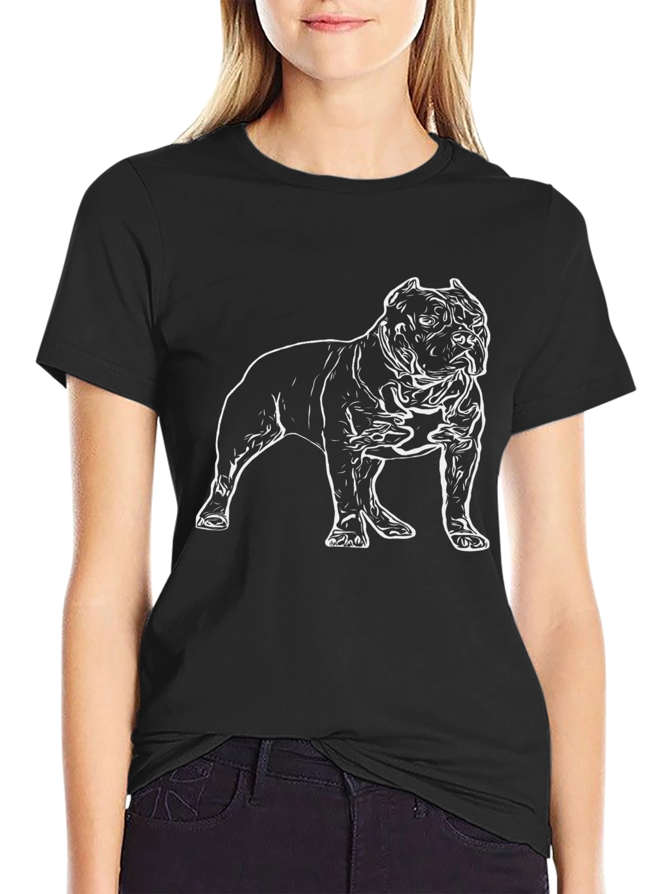 Cool Dog Design Black T-Shirt
