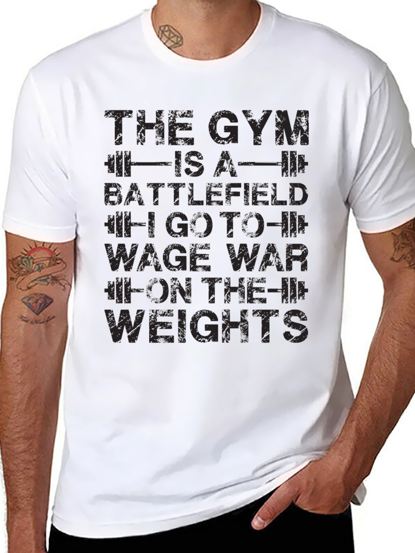 Gym Battlefield Graphic Tee - Workout Motivation