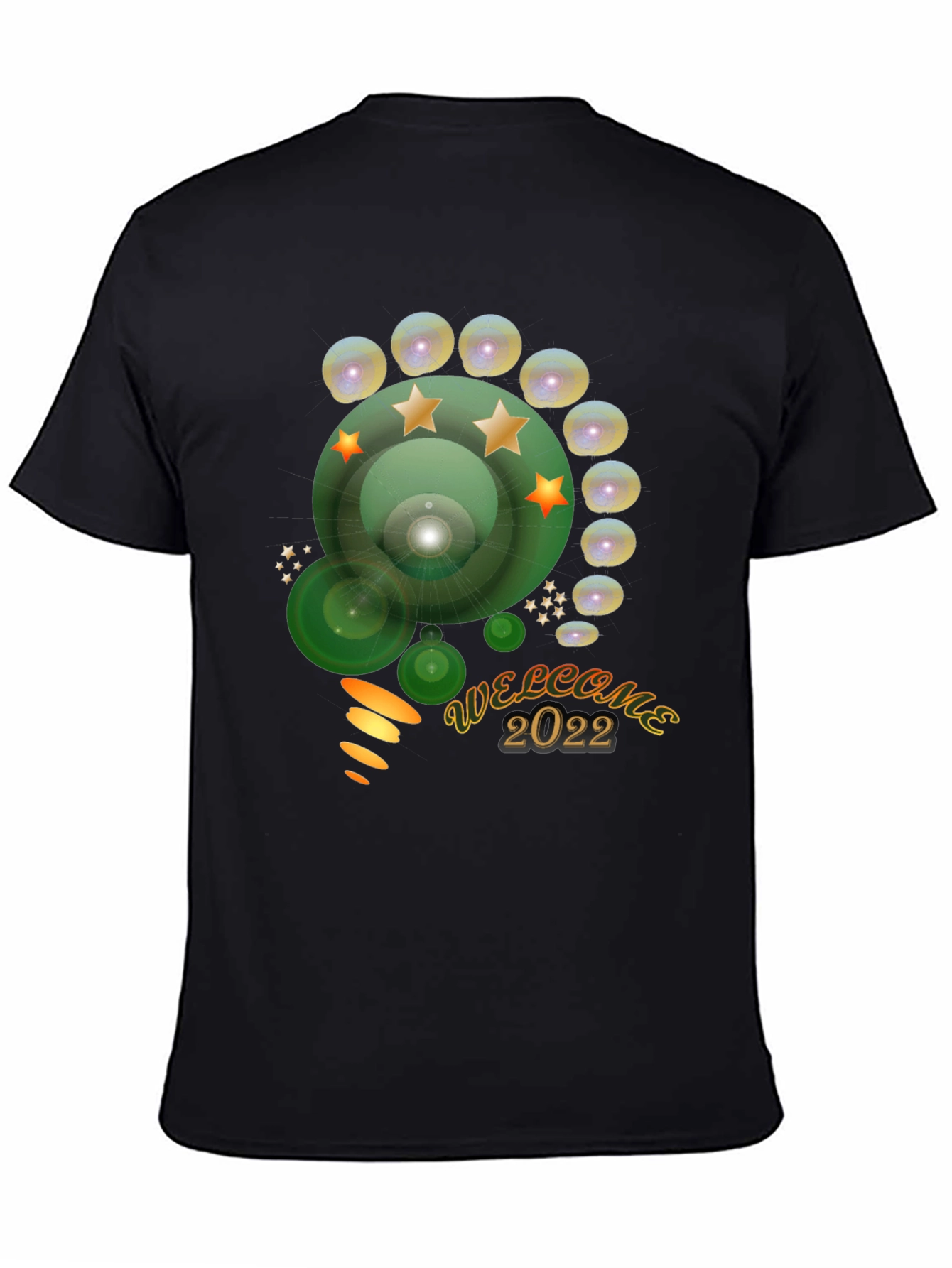 Welcome 2022 Graphic Tee - Stylish Mens Black T-Shirt