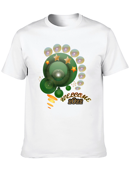 Welcome 2022 Graphic Tee - Stylish Mens Black T-Shirt