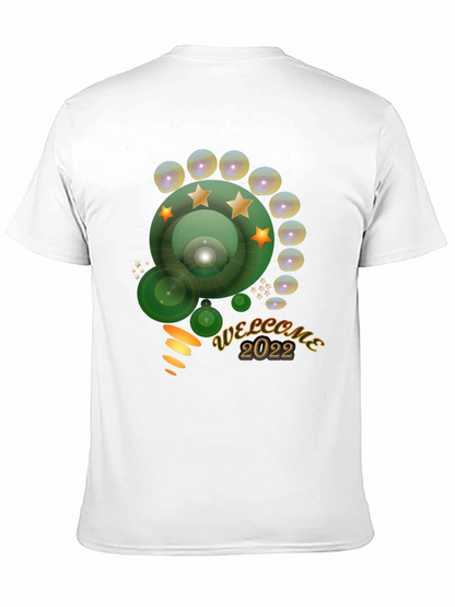 Welcome 2022 Graphic Tee - Stylish Mens Black T-Shirt