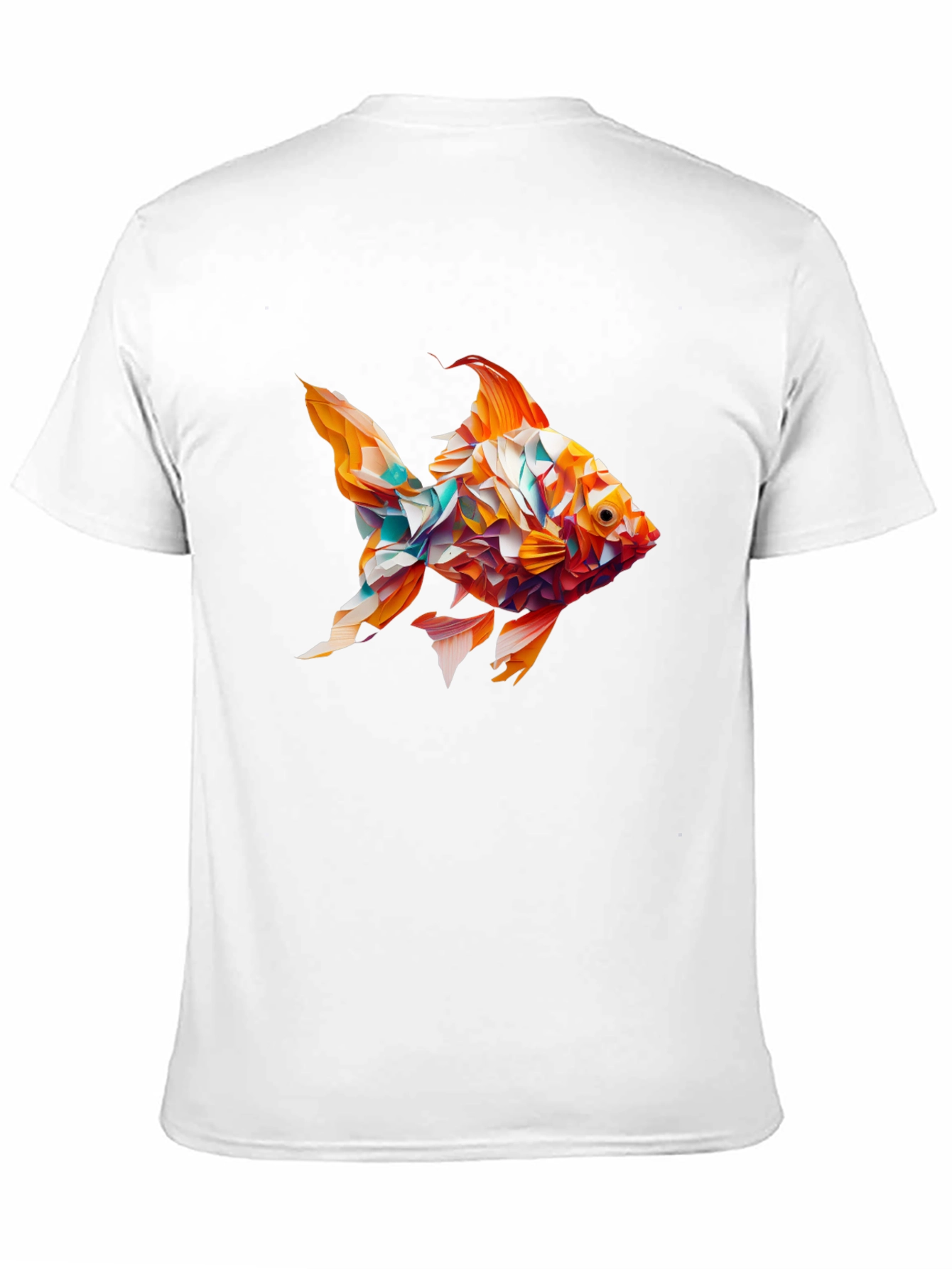 Abstract Goldfish Graphic Black T-Shirt