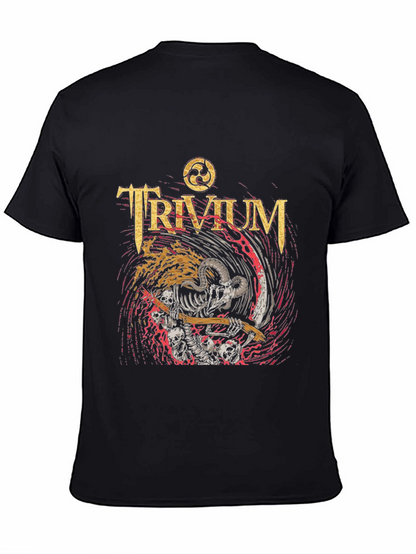 Trivium Band Tee - Skeleton Grim Reaper Rock T-Shirt