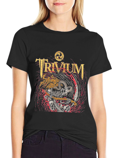 Trivium Band Tee - Skeleton Grim Reaper Rock T-Shirt