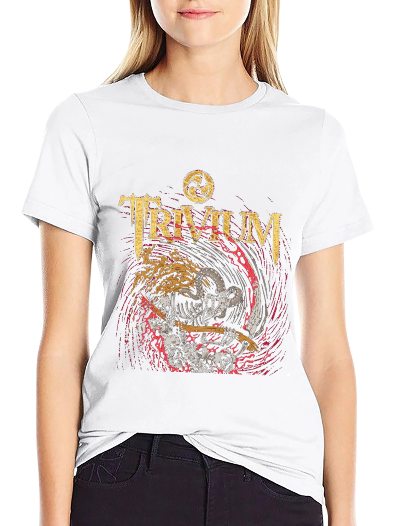 Trivium Band Tee - Skeleton Grim Reaper Rock T-Shirt