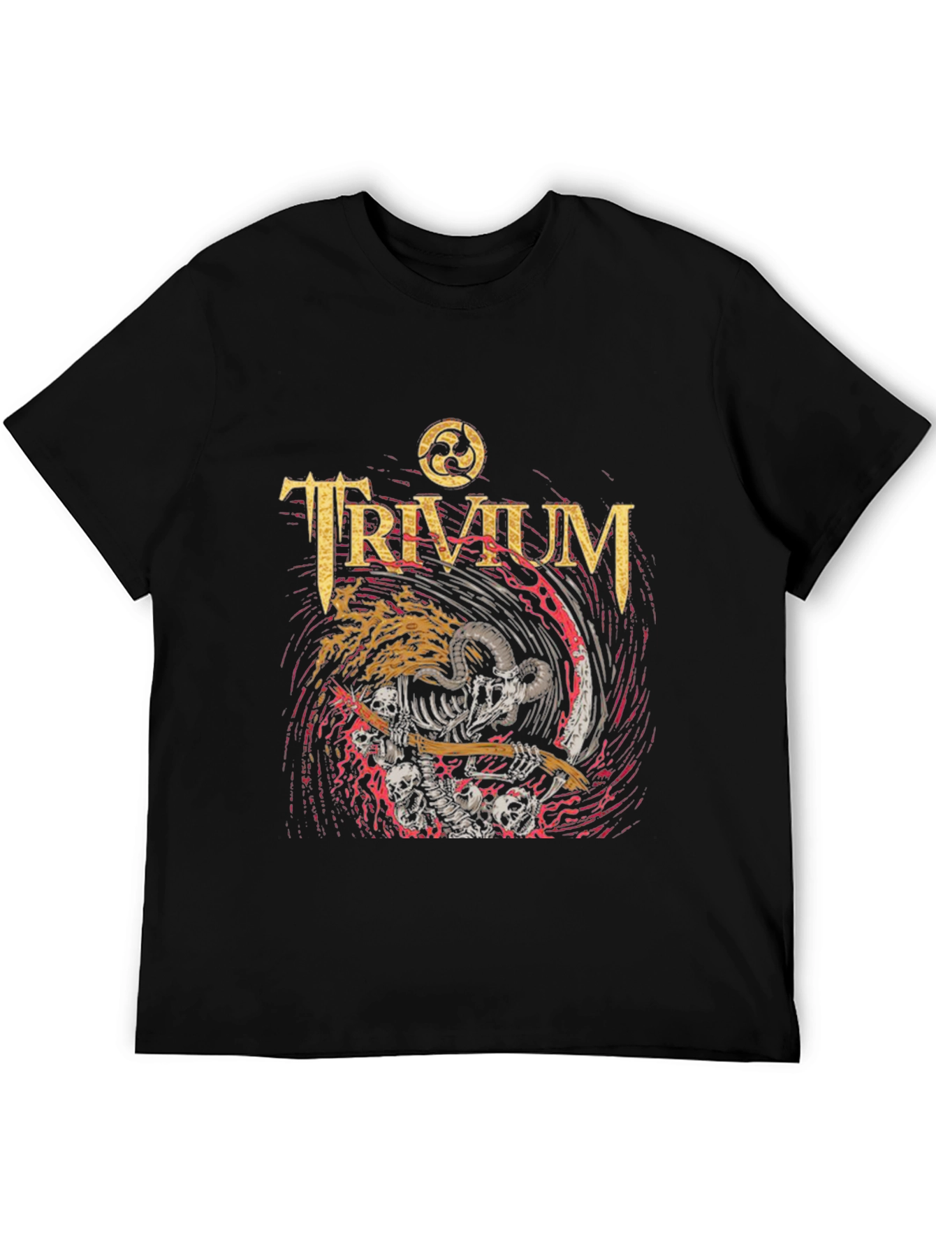 Trivium Band Tee - Skeleton Grim Reaper Rock T-Shirt
