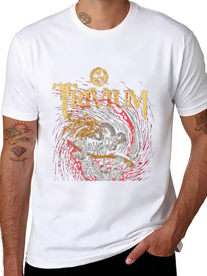 Trivium Band Tee - Skeleton Grim Reaper Rock T-Shirt