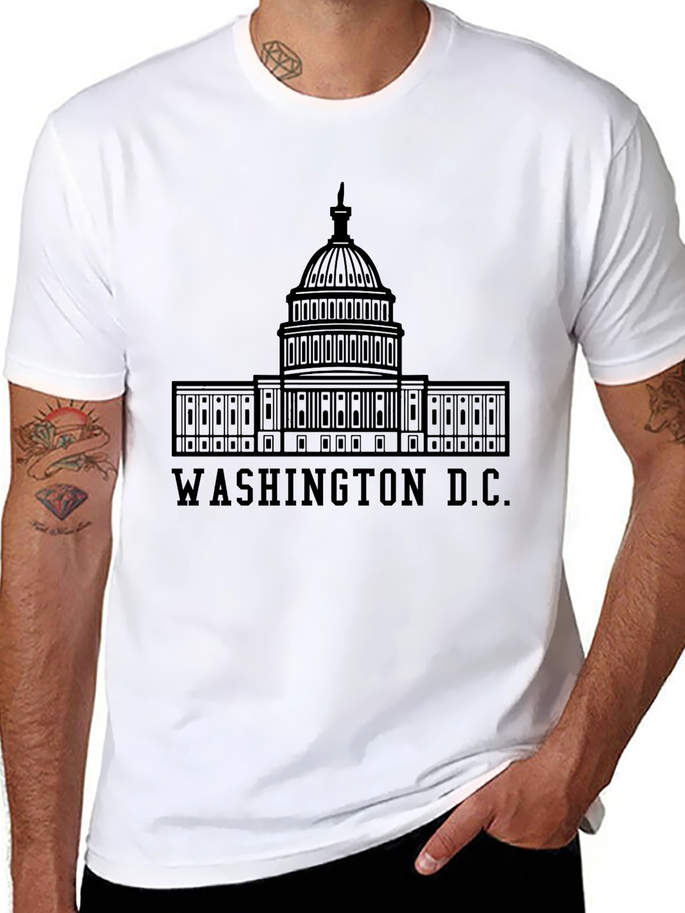 Washington D.C. Capitol Building Graphic T-Shirt