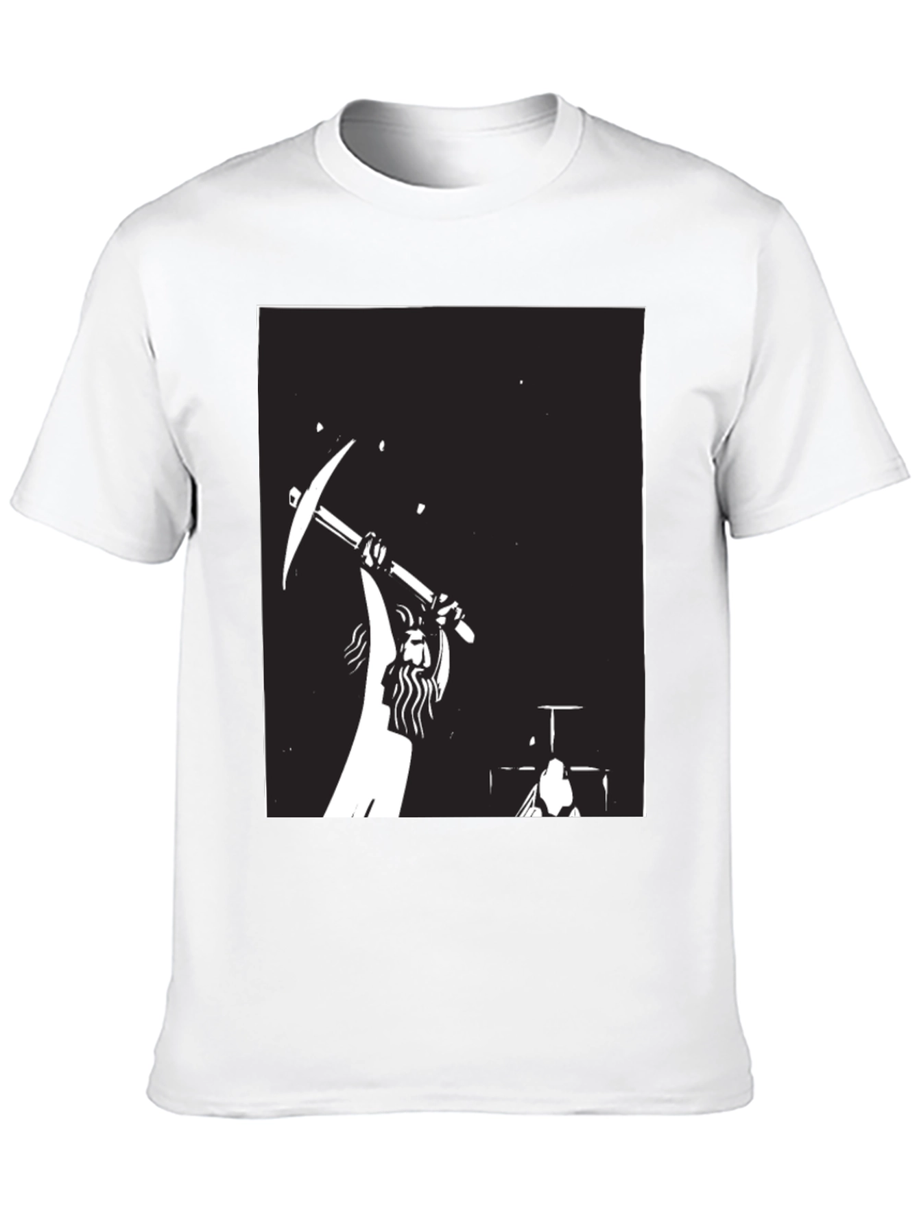 Miner Silhouette Graphic Black T-Shirt