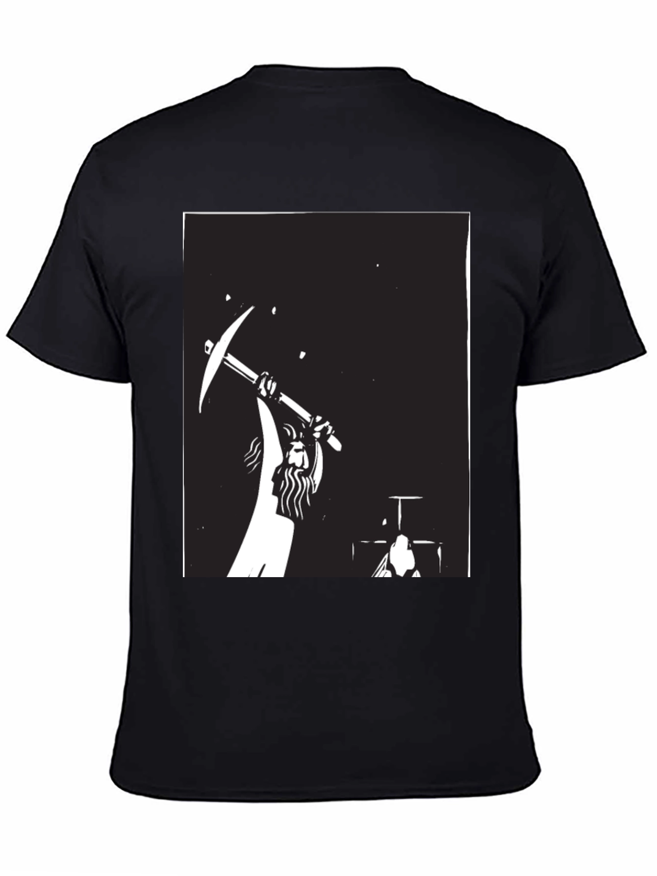 Miner Silhouette Graphic Black T-Shirt