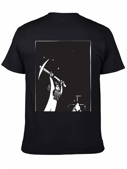 Miner Silhouette Graphic Black T-Shirt