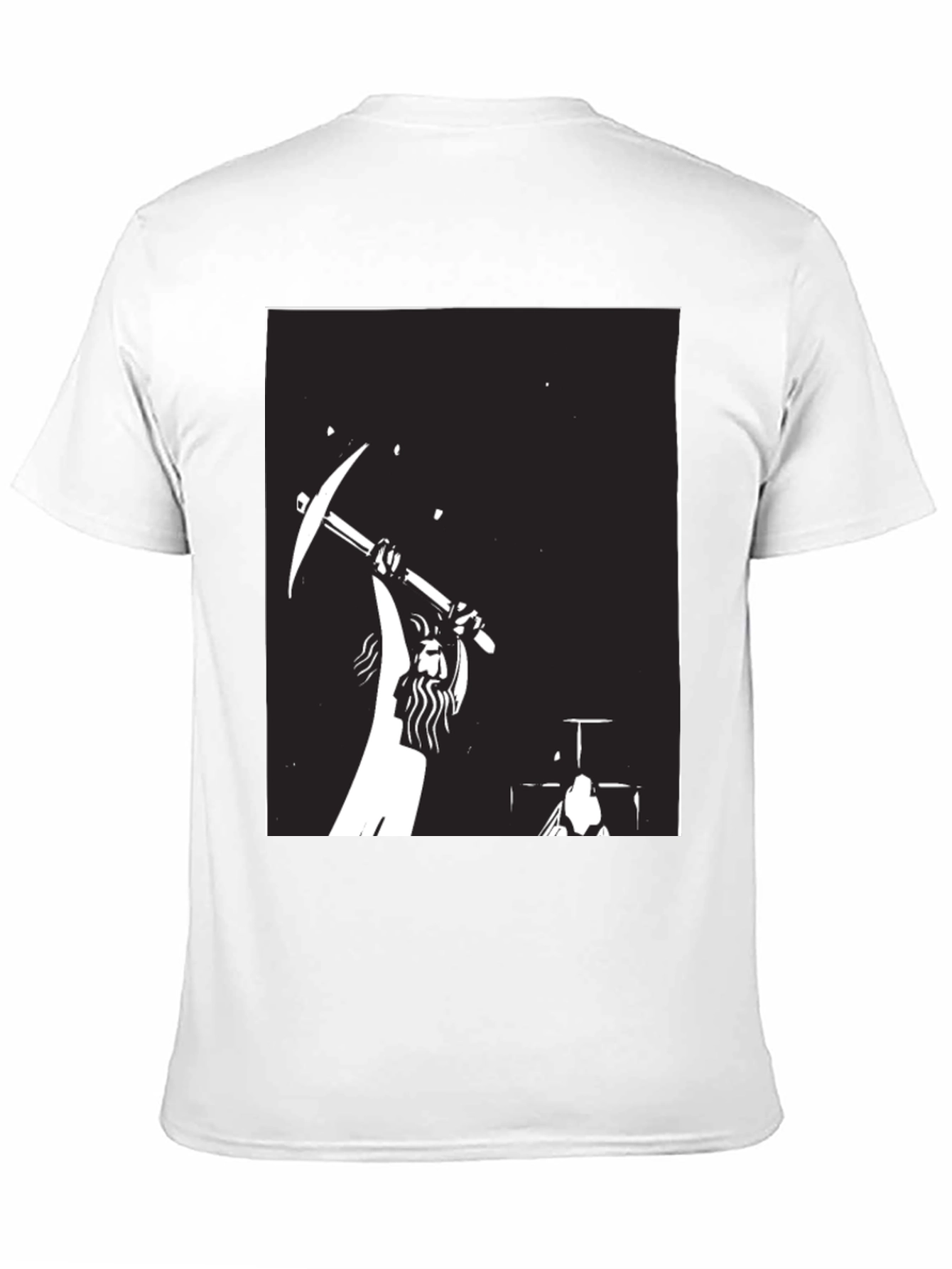 Miner Silhouette Graphic Black T-Shirt