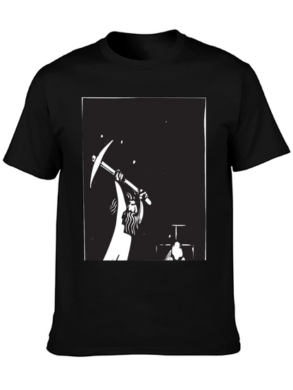Miner Silhouette Graphic Black T-Shirt