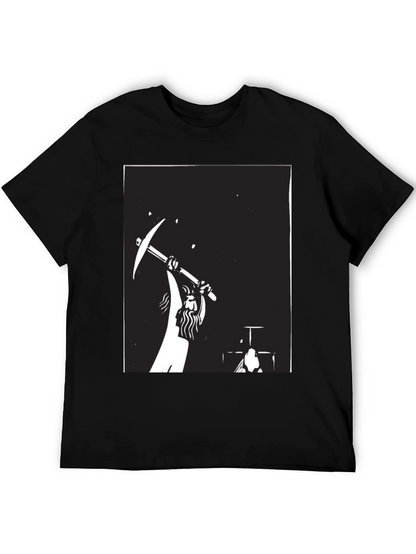 Miner Silhouette Graphic Black T-Shirt