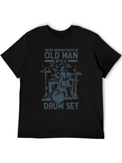 Old Man Drum Set Graphic Tee