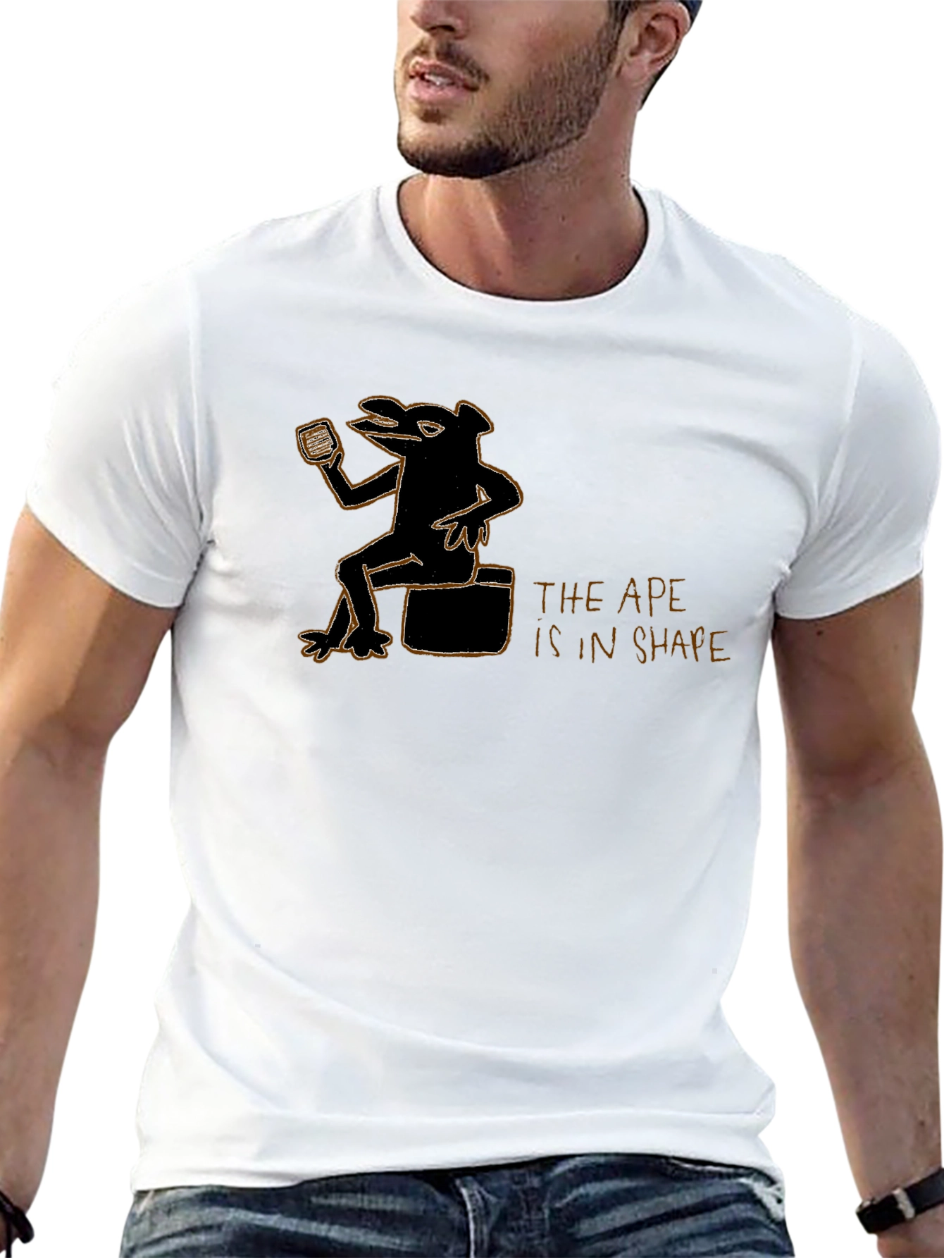 Ape in Shape Graphic Black T-Shirt