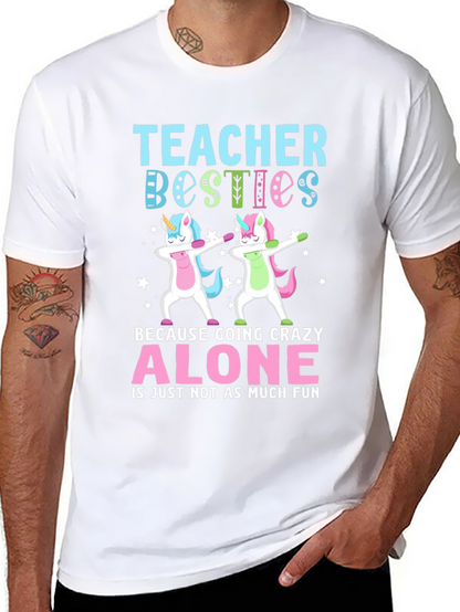 Teacher Besties Unicorn Dab T-Shirt