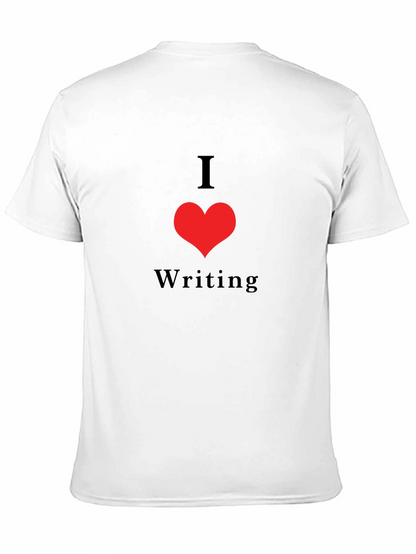 I Love Writing Graphic T-Shirt - Black