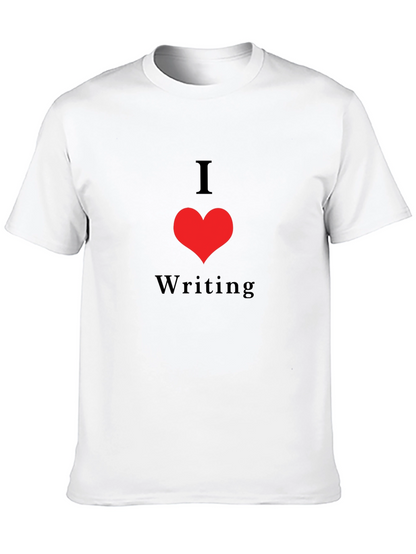 I Love Writing Graphic T-Shirt - Black
