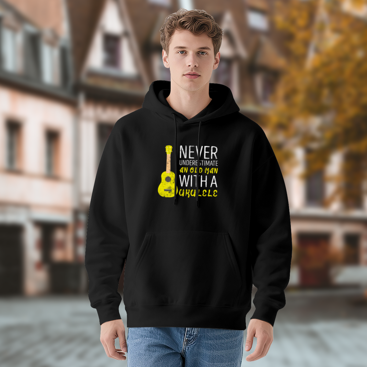 Trendy Hooded Sweatshirt - Black Hoodie Featuring