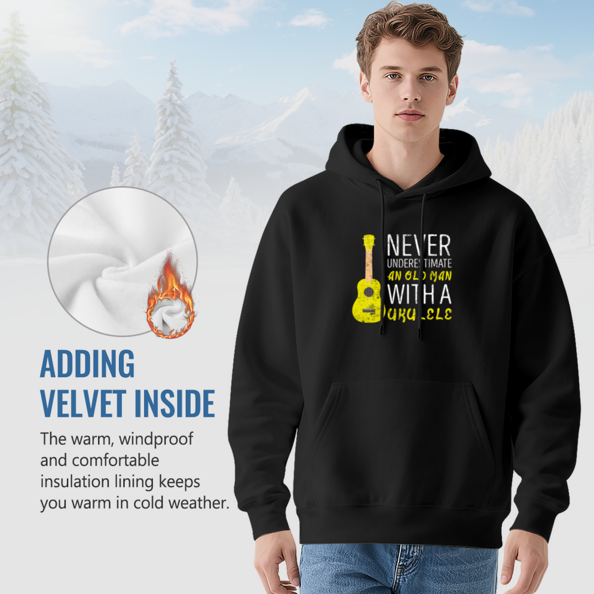 Trendy Hooded Sweatshirt - Black Hoodie Featuring