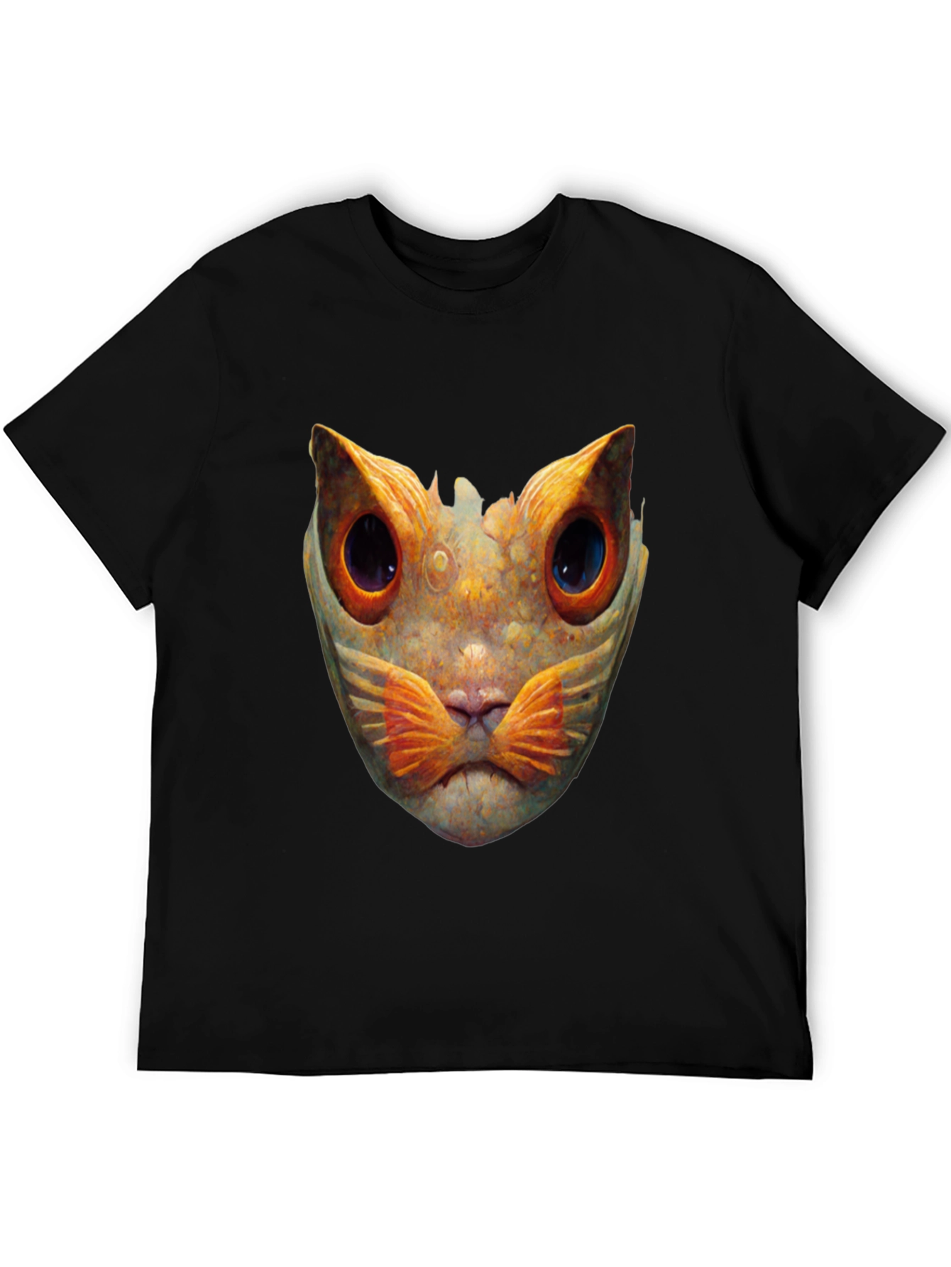 Abstract Cat Graphic T-Shirt