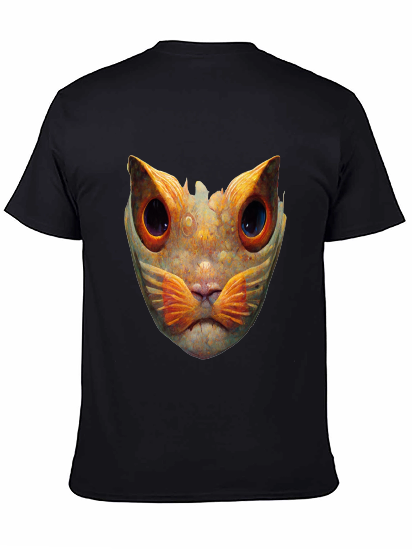 Abstract Cat Graphic T-Shirt