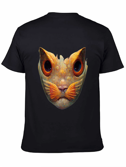 Abstract Cat Graphic T-Shirt