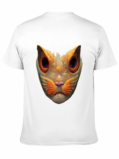 Abstract Cat Graphic T-Shirt