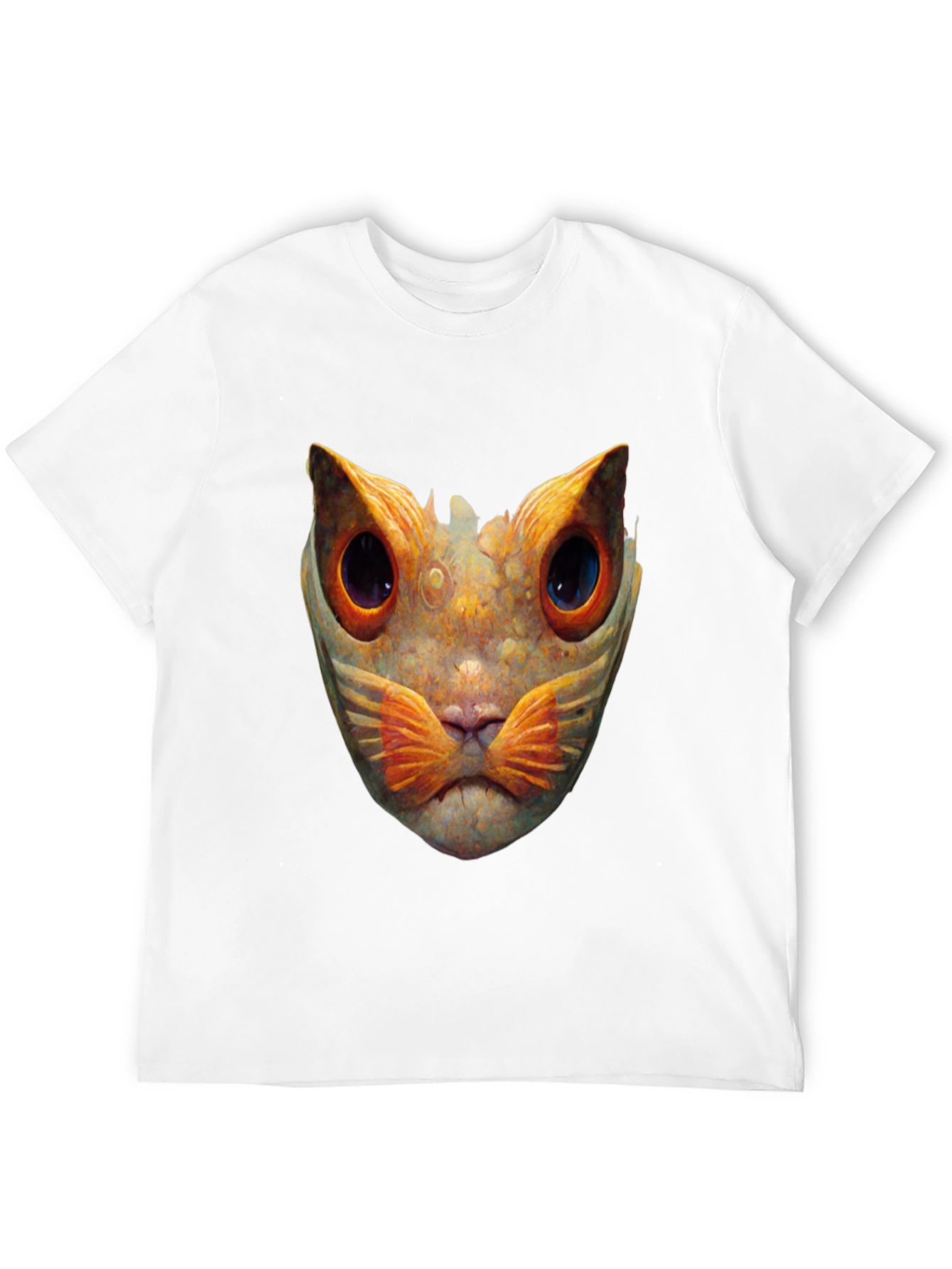 Abstract Cat Graphic T-Shirt