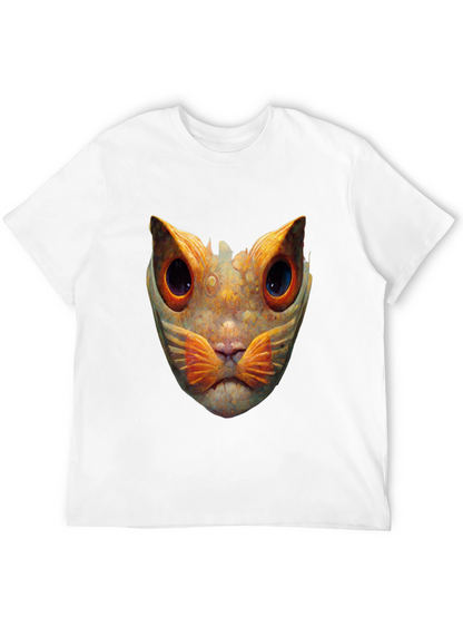 Abstract Cat Graphic T-Shirt