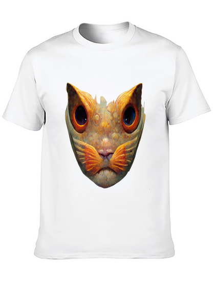 Abstract Cat Graphic T-Shirt